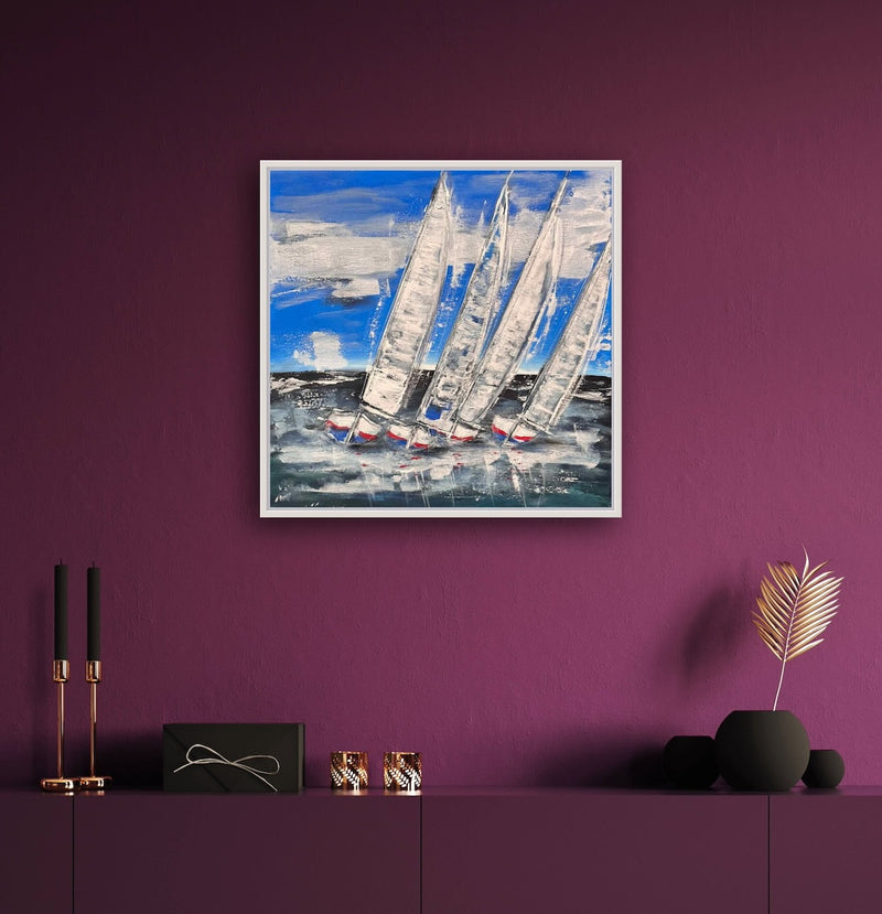 40 x 40 cm, Unikat, 'Sailor' (HW1-600) - Acrylgemälde von Hagen Wieland