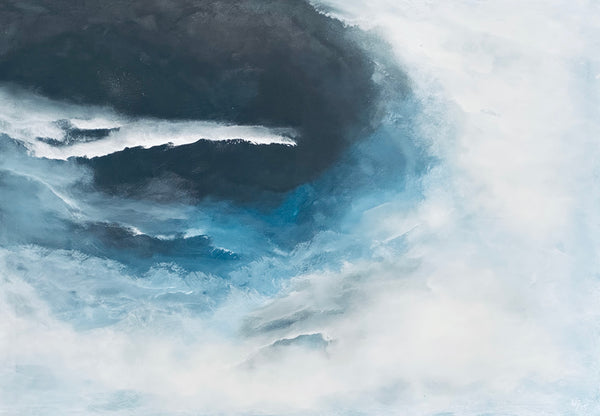 100 x 70 cm, Unikat, 'Brandung' (HW1-792) - Acrylgemälde von Hagen Wieland