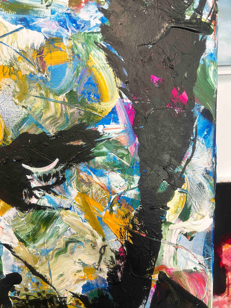 100 x 100 cm, Unikat, 'Wolverine' (UBI17-799) - Acrylgemälde von Ute Bivona