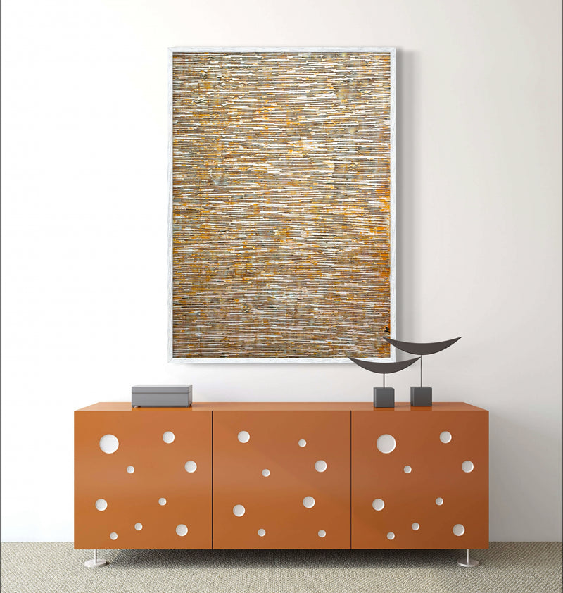 140 x 100 cm, Unikat, 'Noodles in Orange' (MGB22-693) -  von Michael Griesbeck