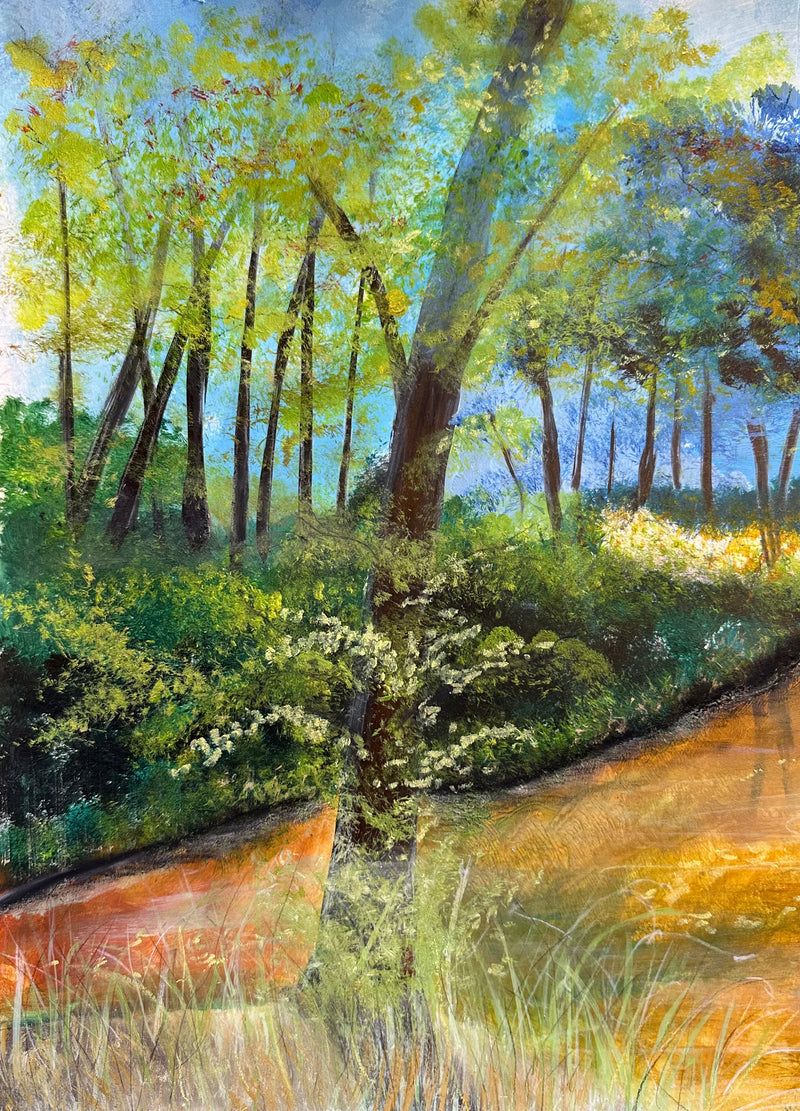 42 x 90 cm, Unikat, 'Am See (Tryptichon)' (HW1-524) -  von Hagen Wieland