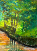 42 x 90 cm, Unikat, 'Am See (Tryptichon)' (HW1-524) -  von Hagen Wieland