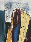 80 x 60 cm, Unikat, 'Trio' (JLB19-531) - Acrylgemälde von Janus Lichtenberg