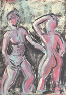 100 x 70 cm, Unikat, 'Nackte Tänzer' (JLB19-542) -  von Janus Lichtenberg