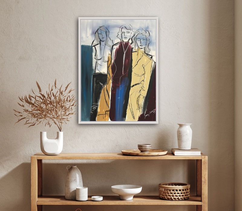 80 x 60 cm, Unikat, 'Trio' (JLB19-531) - Acrylgemälde von Janus Lichtenberg