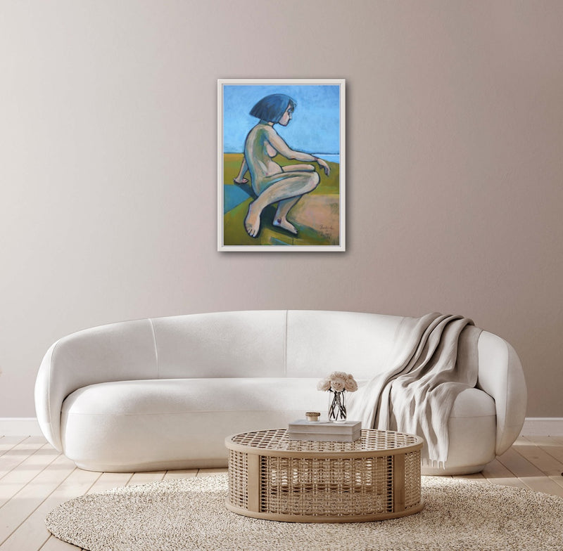 70 x 50 cm, Unikat, 'Badende (sich erhebend)' (TP4-466) -  von Thomas Popp