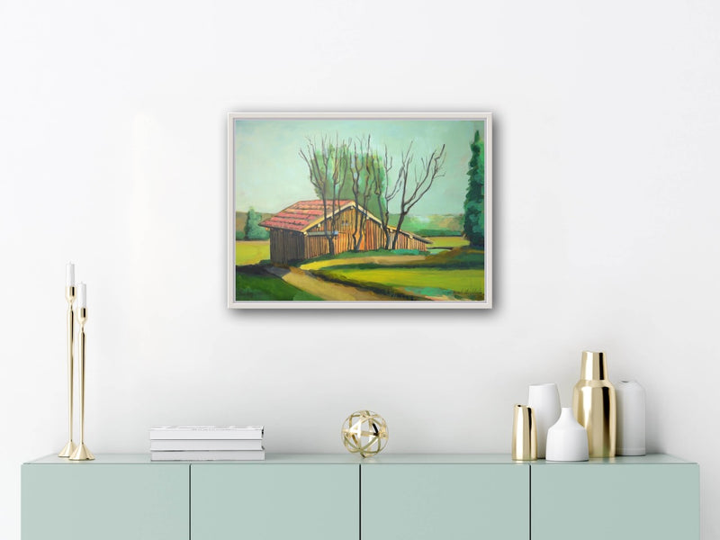 43 x 60 cm, Unikat, 'Hütte mit Aussicht' (TP4-460) -  von Thomas Popp