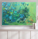 100 x 140 cm, Unikat, 'flora II/21' (IRS24-638) - Acrylgemälde von Iris Schilcher