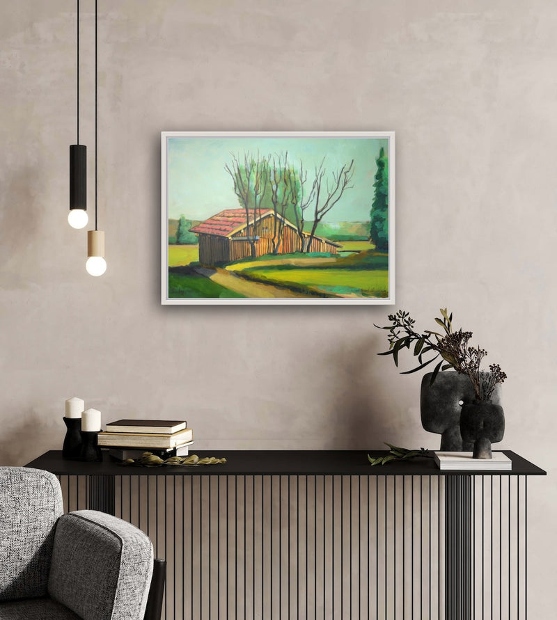 43 x 60 cm, Unikat, 'Hütte mit Aussicht' (TP4-460) -  von Thomas Popp