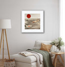 40 x 40 cm, Unikat, 'Boote im Abendlicht' (KATR11-324) -  von Katharina Reusch