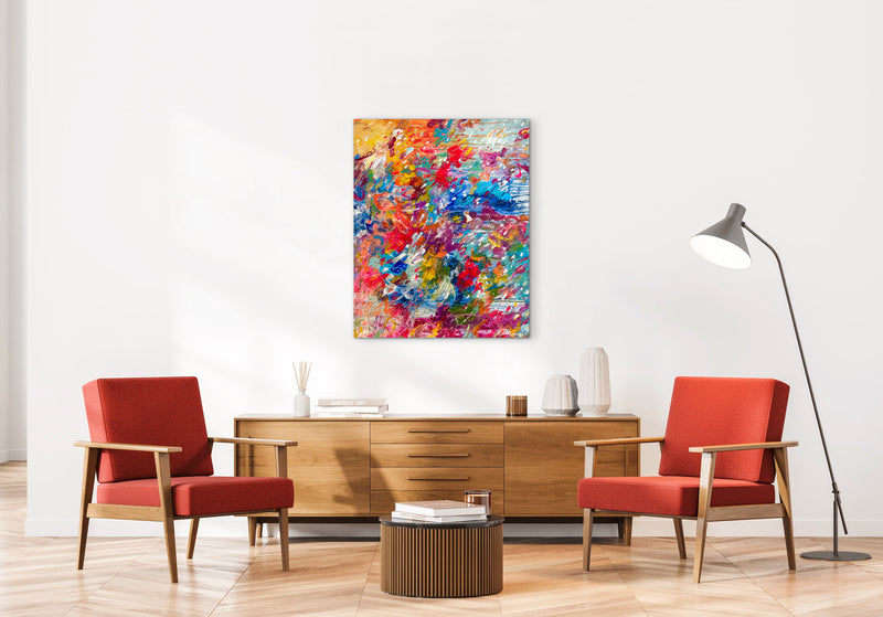 100 x 80 cm, Unikat, 'Thriving' (UBI17-784) - Acrylgemälde von Ute Bivona
