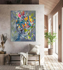 100 x 80 cm, Unikat, 'Enchanted by Nature' (UBI17-785) - Acrylgemälde von Ute Bivona