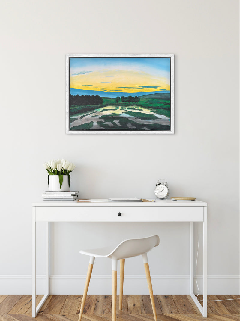 50 x 70 cm, Unikat, 'Das große Gehege (nach C.D.F.)' (HW1-787) - Acrylgemälde von Hagen Wieland