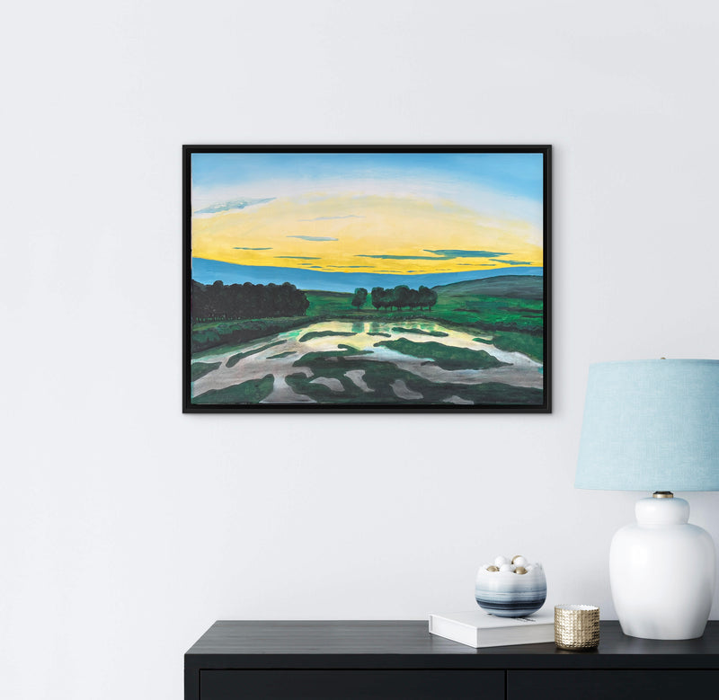 50 x 70 cm, Unikat, 'Das große Gehege (nach C.D.F.)' (HW1-787) - Acrylgemälde von Hagen Wieland