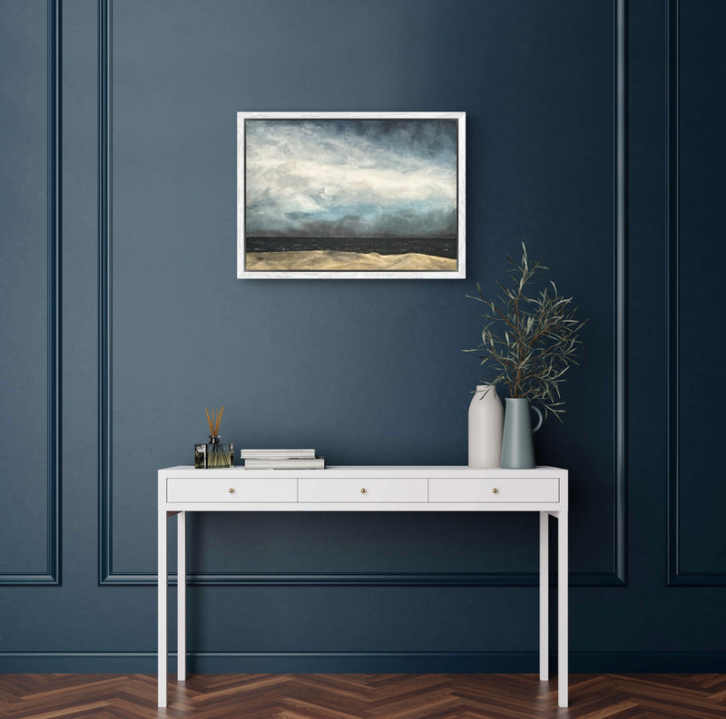 50 x 70 cm, Unikat, 'Meer ohne Mönch (nach C.D.F)' (HW1-788) - Acrylgemälde von Hagen Wieland