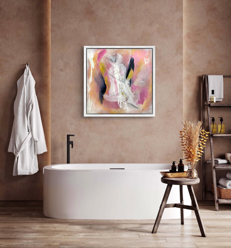 80 x 80 cm, Unikat, 'Im Hier und Jetzt' (HW1-789) - Acrylgemälde von Hagen Wieland