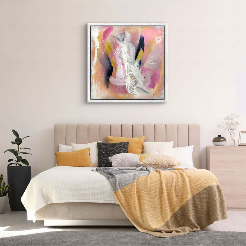 80 x 80 cm, Unikat, 'Im Hier und Jetzt' (HW1-789) - Acrylgemälde von Hagen Wieland