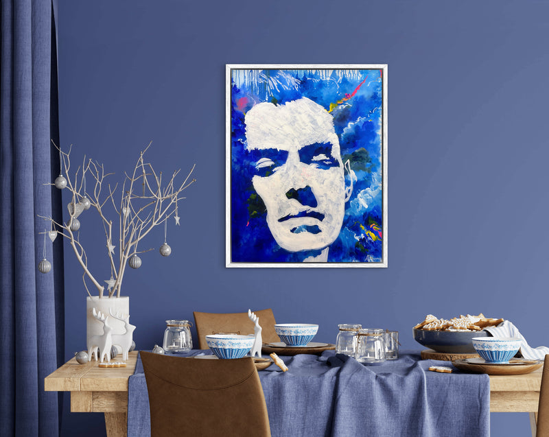 100 x 80 cm, Unikat, 'Jude Law' (UBI17-797) - Acrylgemälde von Ute Bivona