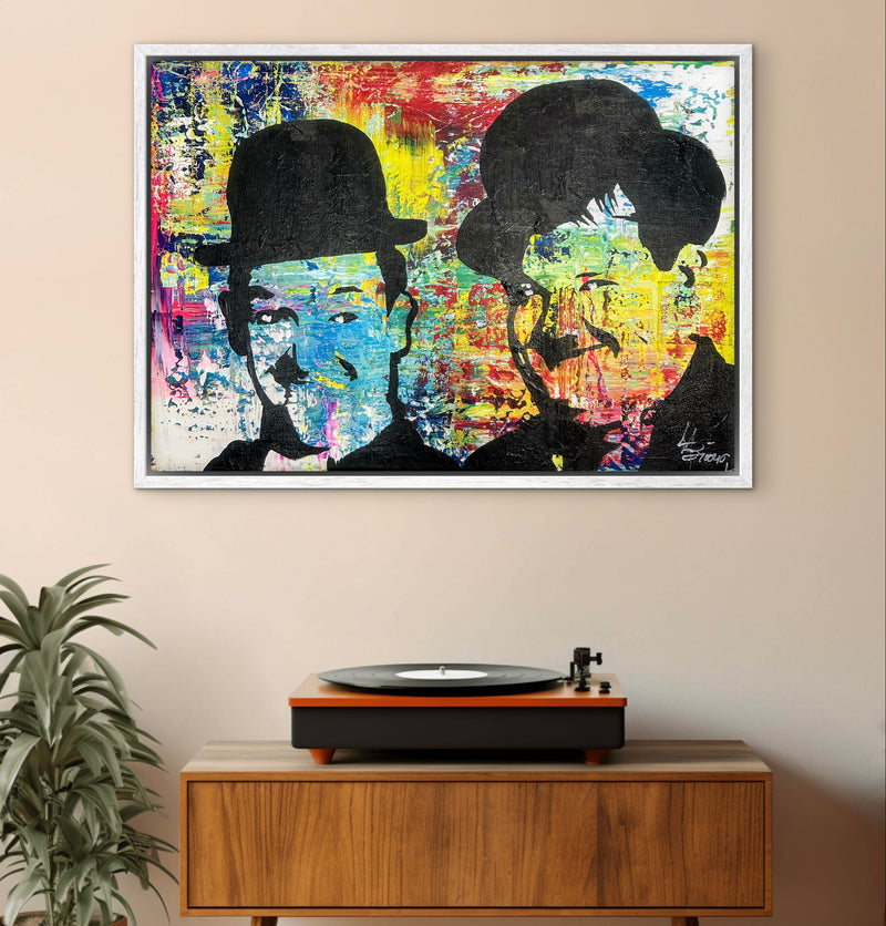 70 x 100 cm, Unikat, 'Stan & Ollie' (UBI17-798) - Acrylgemälde von Ute Bivona