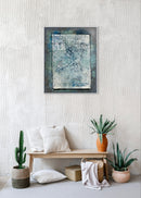 100 x 80 cm, Unikat, 'Harmonischblau' (HW1-822) -  von Hagen Wieland