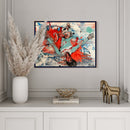 60 x 80 cm, Unikat, 'Dancing on the beam' (BEZ30-751) - Öl-/Acrylgemälde von Marion Bezdek