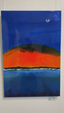 90 x 60 cm, Unikat, 'Sonnenuntergang über Maoi' (HW1-846) -  von Hagen Wieland