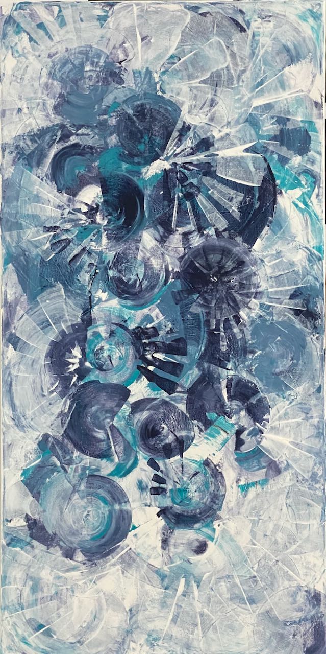 80 x 40 cm, Unikat, 'Kaleidoskop' (KARO2-138) - Acrylgemälde von Karen Rohde