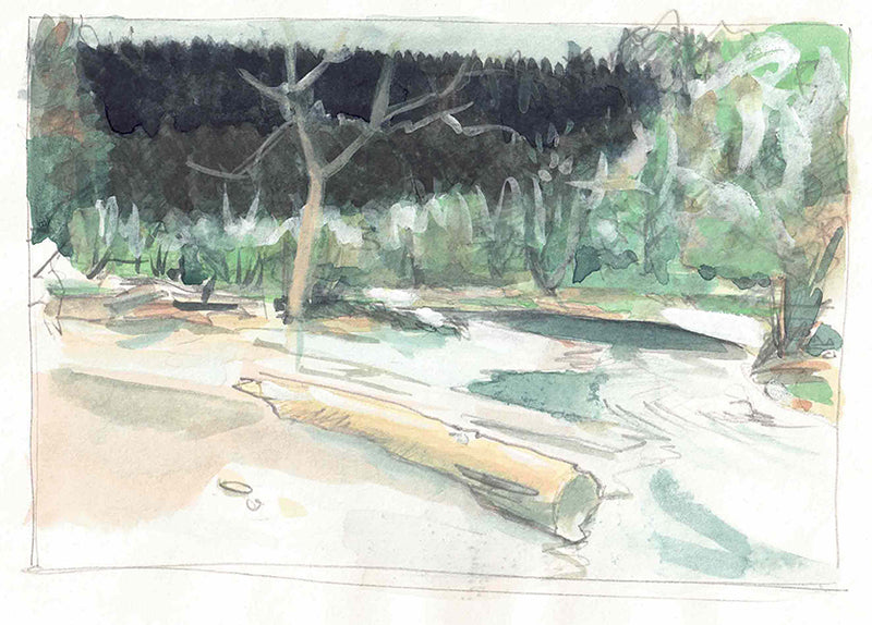 15 x 22 cm, Unikat, 'An der Leitzach' (TP4-121) -  von Thomas Popp