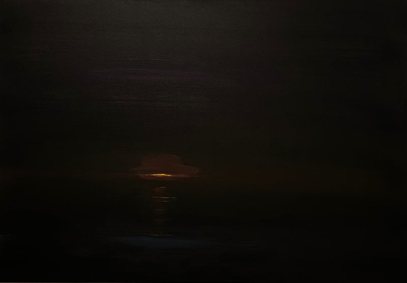 70 x 100 cm, Unikat, 'Insel in der Nacht' (HW1-16) - Acrylgemälde von Hagen Wieland