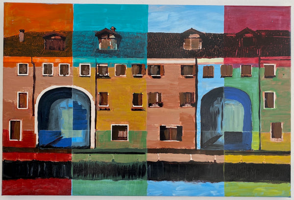 50 x 75 cm, Unikat, 'Venice' (HW1-37) - Acrylgemälde von Hagen Wieland