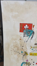 40 x 40 cm, Unikat, 'NO FAKE LOVE' (VFE10-351) -  von Veronika Ferk