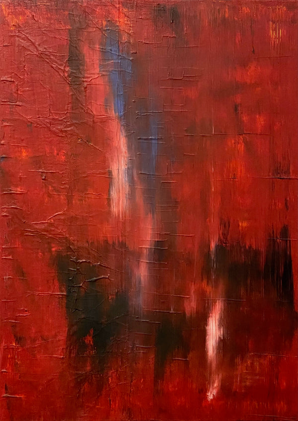 70 x 50 cm, Unikat, 'Feuertanz' (HW1-45) - Acrylgemälde von Hagen Wieland