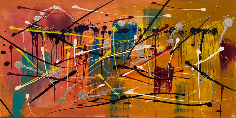 50 x 100 cm, Unikat, 'Mozart' (HW1-66) - Acrylgemälde von Hagen Wieland