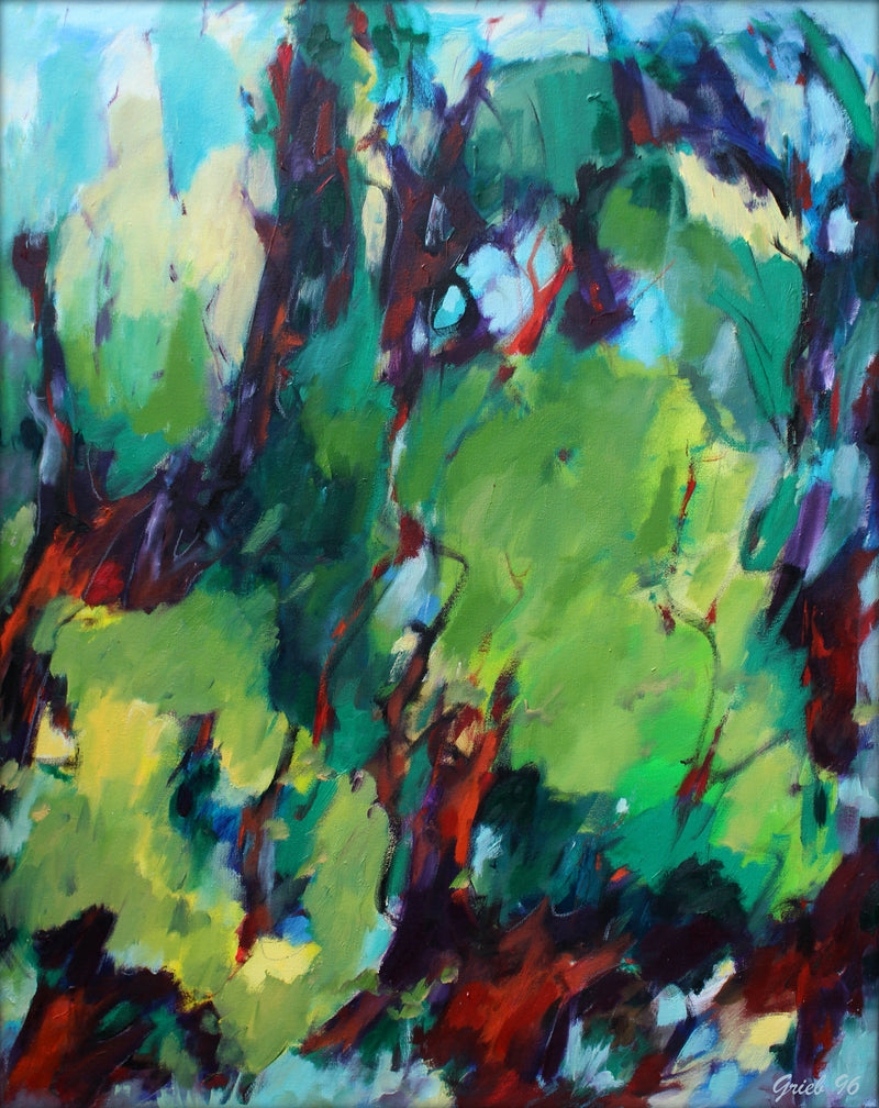 99 x 79 cm, Unikat, 'Laubwald' (PGR16-411) - Acrylgemälde von Philipp Grieb