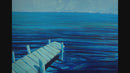 73 x 102 cm, Unikat, 'Steg am Meer' (TP4-200) - Acrylgemälde von Thomas Popp