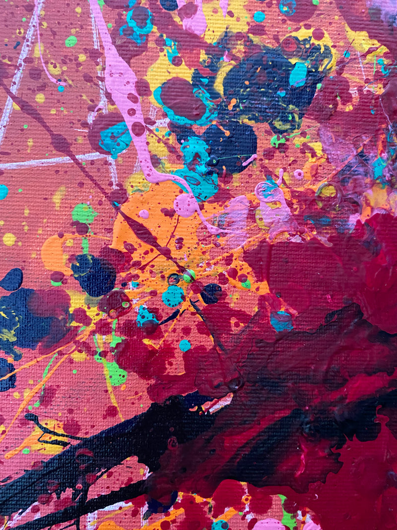 60 x 60 cm, Unikat, 'Feel Love' (KARO2-130) - Acrylgemälde von Karen Rohde