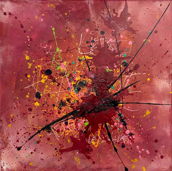 60 x 60 cm, Unikat, 'Feel Love' (KARO2-130) - Acrylgemälde von Karen Rohde