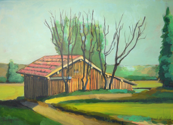 43 x 60 cm, Unikat, 'Hütte mit Aussicht' (TP4-460) -  von Thomas Popp