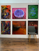 100 x 70 cm, Unikat, 'Fankurve' (HW1-2) - Acrylgemälde von Hagen Wieland