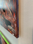 100 x 70 cm, Unikat, 'Fankurve' (HW1-2) - Acrylgemälde von Hagen Wieland