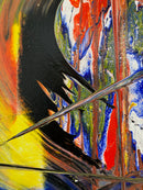 100 x 70 cm, Unikat, 'Fankurve' (HW1-2) - Acrylgemälde von Hagen Wieland