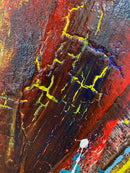 100 x 70 cm, Unikat, 'Flammendes Schwert' (HW1-3) - Acrylgemälde von Hagen Wieland