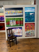 100 x 100 cm, Unikat, 'Goldader' (KARO2-21) - Acrylgemälde von Karen Rohde