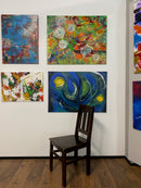 80 x 100 cm, Unikat, 'Sommerwiese' (HW1-10) - Acrylgemälde von Hagen Wieland