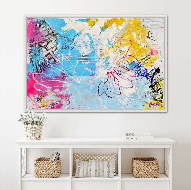 80 x 120 cm, Unikat, 'It's okay - waiting for you' (UBI17-420) - Acrylgemälde von Ute Bivona