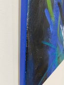 70 x 100 cm, Unikat, 'Nachtschatten' (KARO2-26) - Acrylgemälde von Karen Rohde