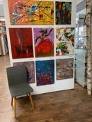 70 x 50 cm, Unikat, 'Feuertanz' (HW1-45) - Acrylgemälde von Hagen Wieland