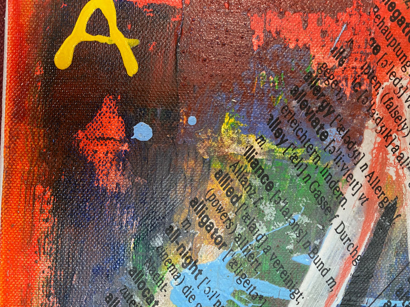 30 x 90 cm, Unikat, 'ABC' (HW1-55) - Acrylgemälde von Hagen Wieland