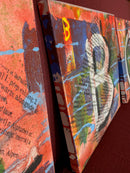 30 x 90 cm, Unikat, 'ABC' (HW1-55) - Acrylgemälde von Hagen Wieland