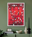 70 x 50 cm, Unikat, 'Birken Rot' (HW1-455) - Acrylgemälde von Hagen Wieland